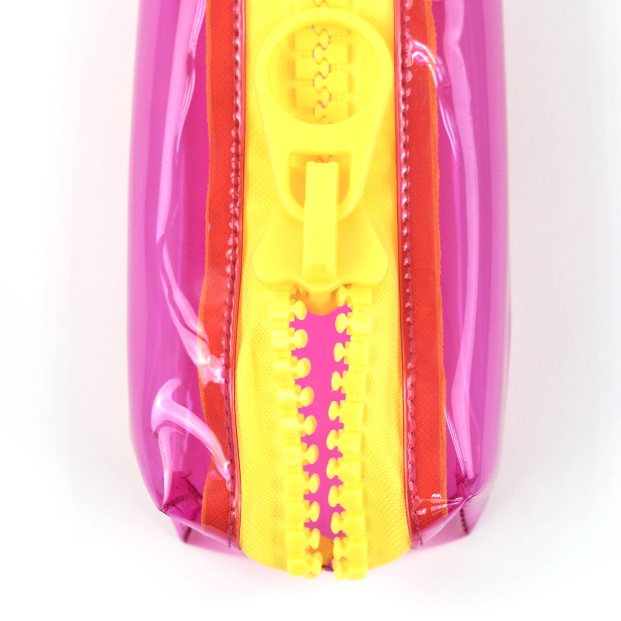 Everything Mary Pink & Yellow Transparent Zipper Pouch